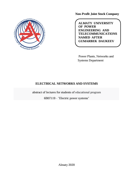 ELECTRICAL NETWORKS AND SYSTEMS