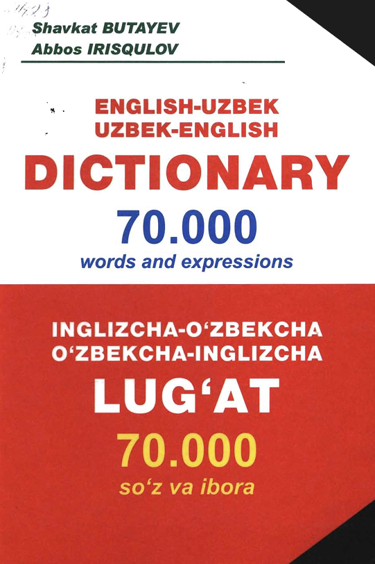 English-uzbek, uzbek-english dictionary:70000 words and expressions
