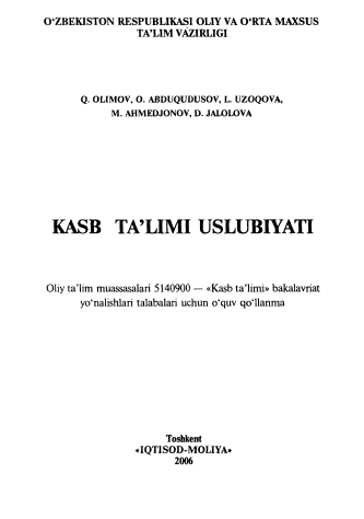 Kasb ta`lim uslubiyoti