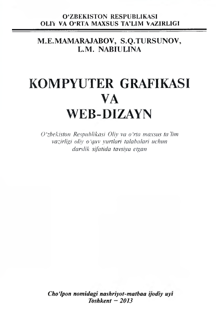 Kompyuter grafikasi va web-dizayn