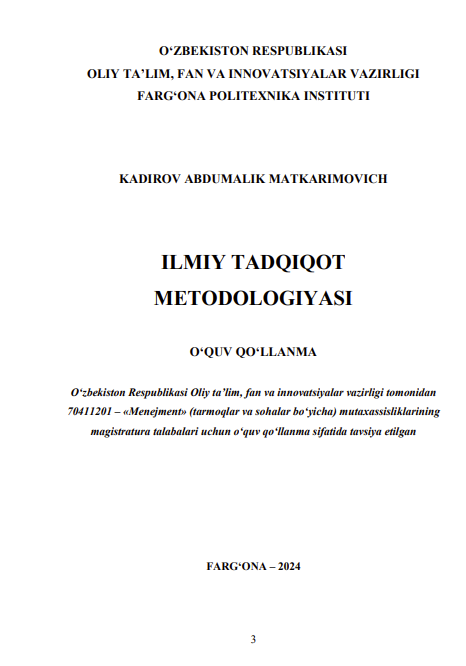 Ilmiy tadqiqot metodologiyasi