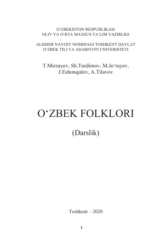 O'zbek folklori