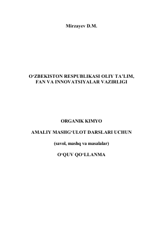 ORGANIK KIMYO