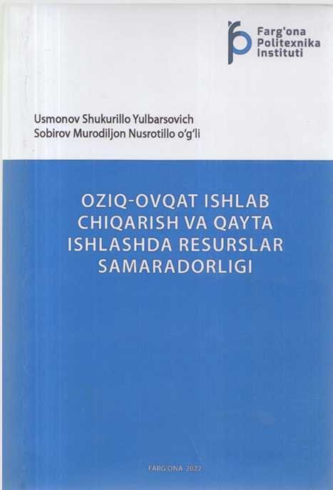 Oziq-ovqat ishlab chiqarish va qayta ishlashda resurslar samaradorligi