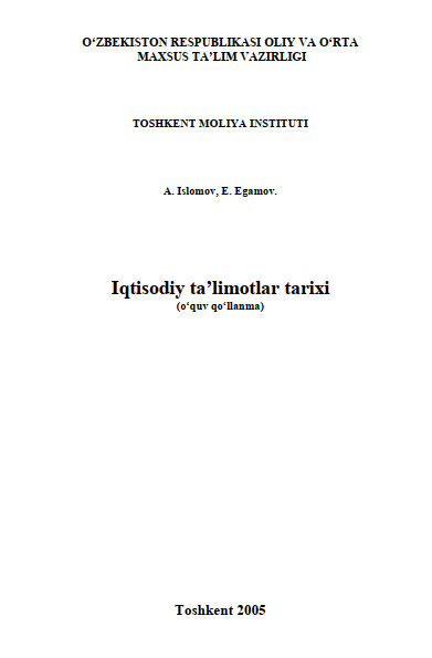 Iqtisodiy ta'limotlar tarixi