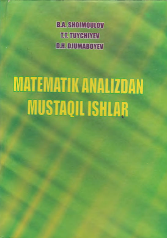 Matematik analizdan mustaqil ishlar