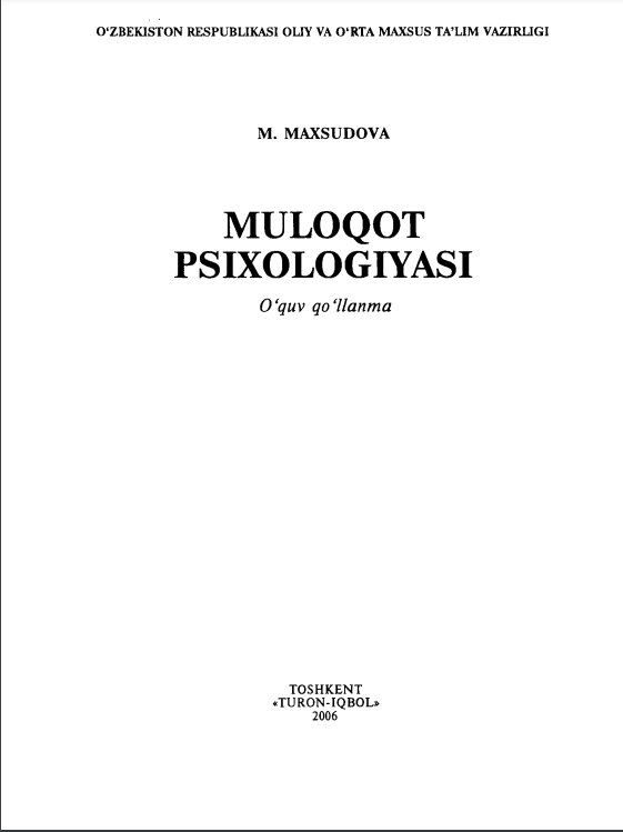 Muloqot psixologiyasi