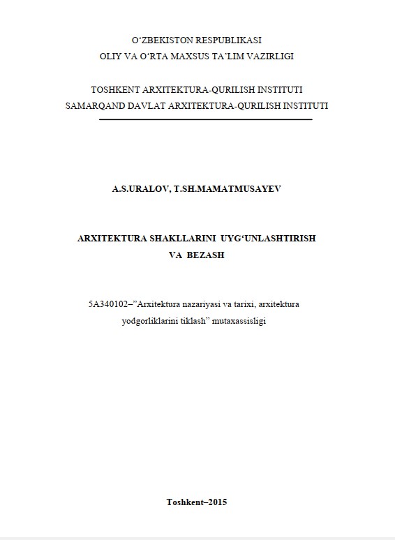 Arxitektura shakllarini uygunlashtirish va bezash