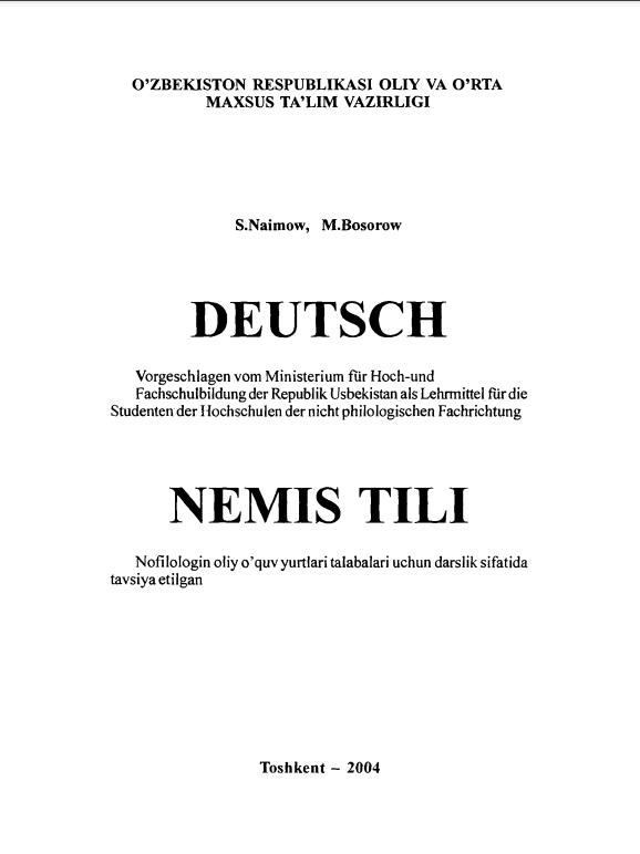 Deutsch.Nemis tili