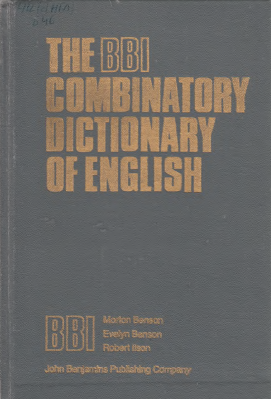 The bbi combinatory dictionary of english