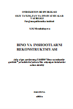 Bino va inshootlarni rekanstruksiyasi