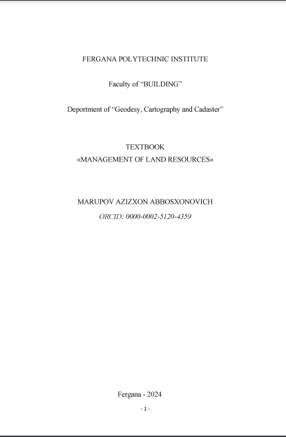 Managmant of land resources