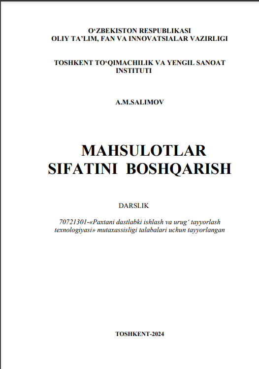 Mahsulotlar sifatini boshqarish