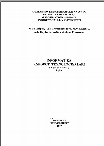 Informatika axborot texnologiyalari
