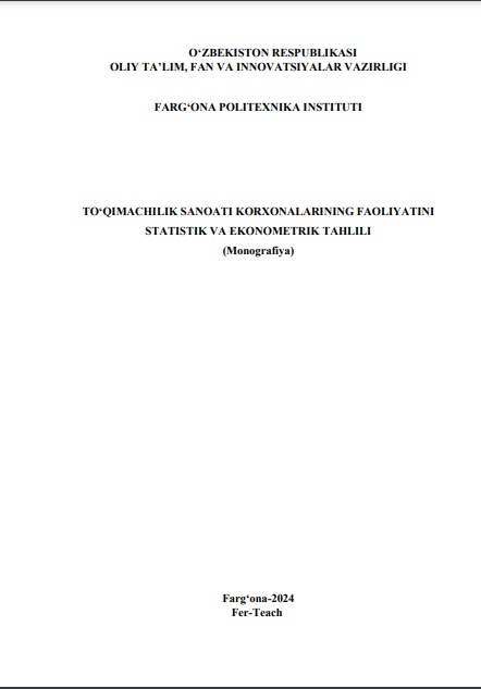 To'qimachilik sanoati korxonalarining faoliyatini statistik va ekonometrik tahlili
