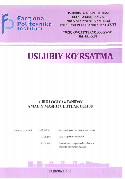 Biologiya fanidan amaliy mashg'ulotlar