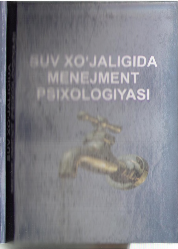 Suv xo'jaligida menejment psixologiyasi
