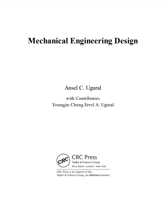 Mechanical Engineering Design(1-3)