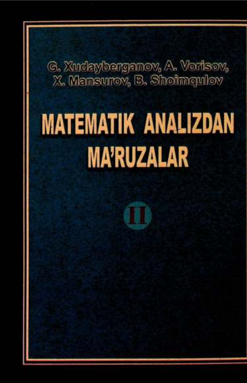 Matematik analizdan ma'ruzalar