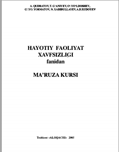 Hayotiy faoliyat xavfsizligi