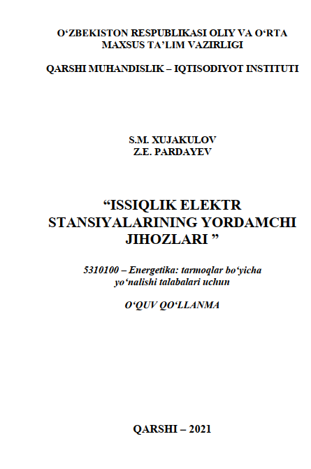 Issiqlik elektr stansiyalarining yordamchi jihozlari
