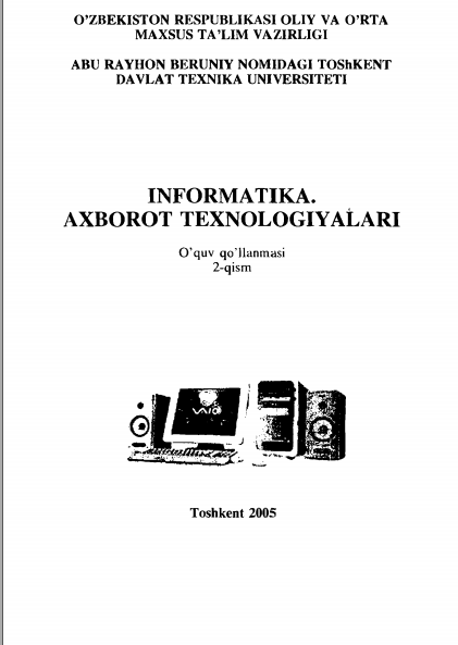 Informatika. Axborot texnologiyalari
