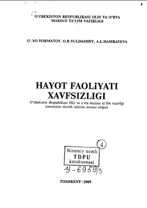 Hayot faoliyati xavfsizligi