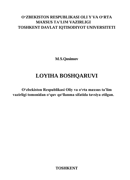 Loyiha boshqaruvi