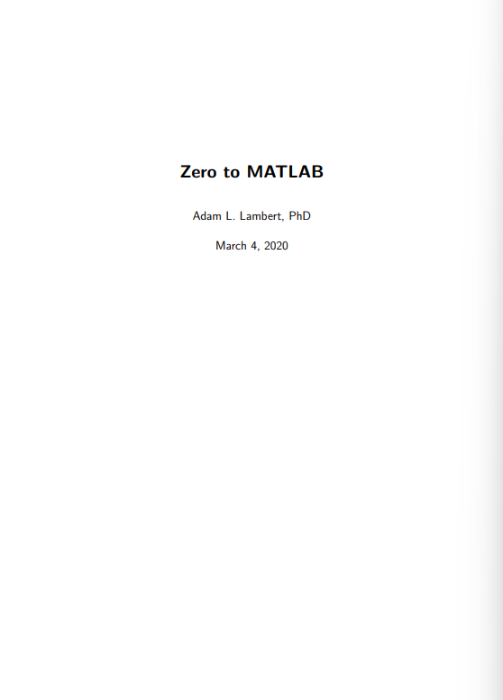 Zero to MATLAB