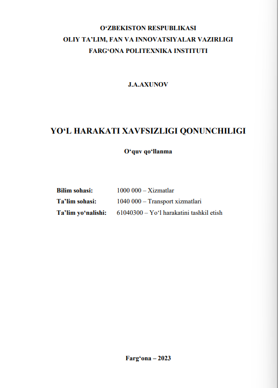 Yo'l harakati xavfsizligi qonunchiligi