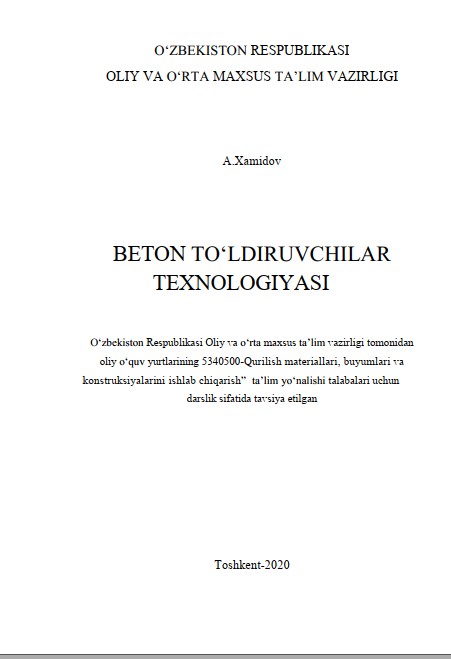 Beton to'ldiruvchilari texnalogiyalari