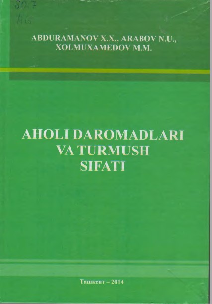 Aholi daromadlari va turmush sifati