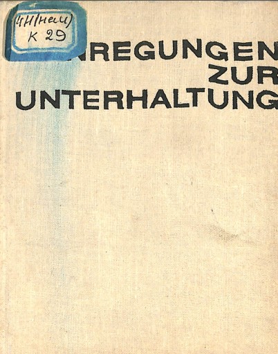 Anregungen zur unterhaltung