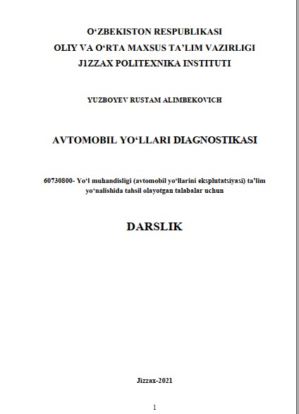 Avtomobil yo'llari diagnostika