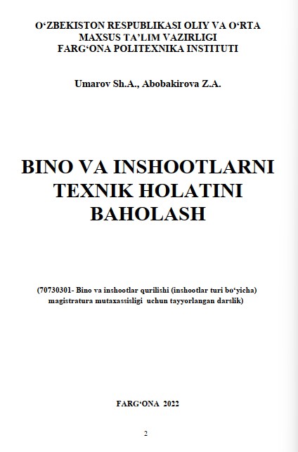 Bino va inshootlarni texnik holatini baholash