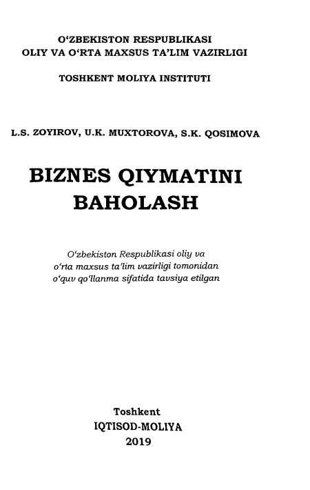 Biznes qiymatini boholash