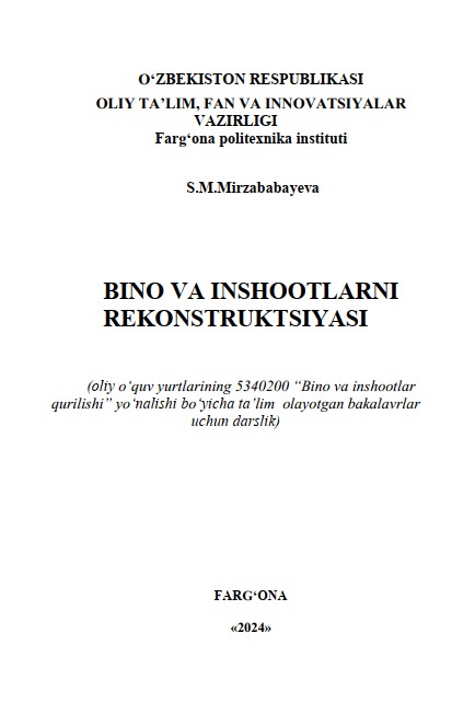 BINO VA INSHOOTLARNI REKONSTRUKTSIYASI