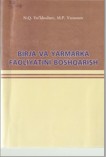 Birja va yarmarka faoliyatini boshqarish
