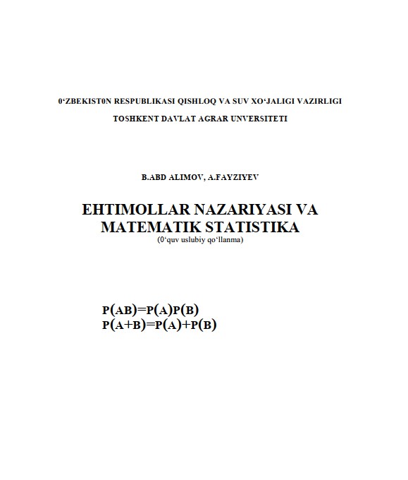 Ehtimollar nazariyasi va matematik statistika